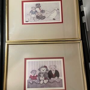 Pair of Jane Mason Burke prints. Framed with mat.